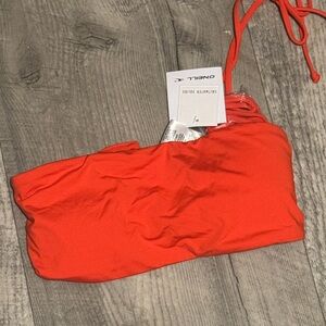 O'Neill Bright Orange Strapless Bikini Top